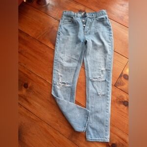 Blank Paige Jeans Womens Size  S  Blue Denim  Distressed 5 Pockets Casual